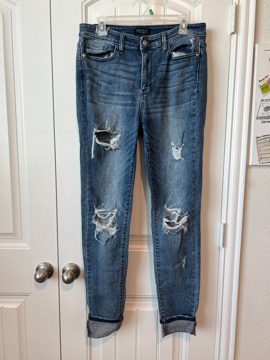 Judy Blue Skinny Fit Distressed Jeans