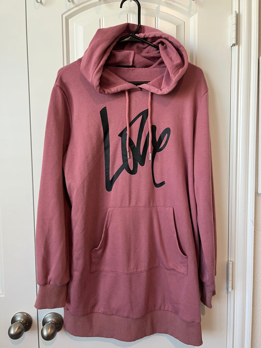 Pretty Garden "Love" Oversized Hoodie Sweatshirt