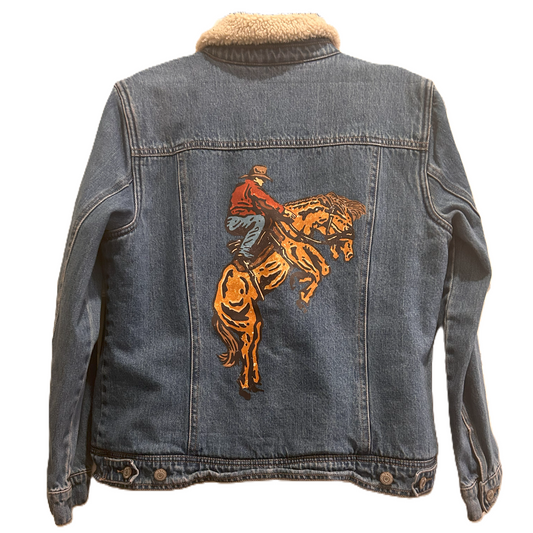 (Up)cycled Denim Cowboy Bomber