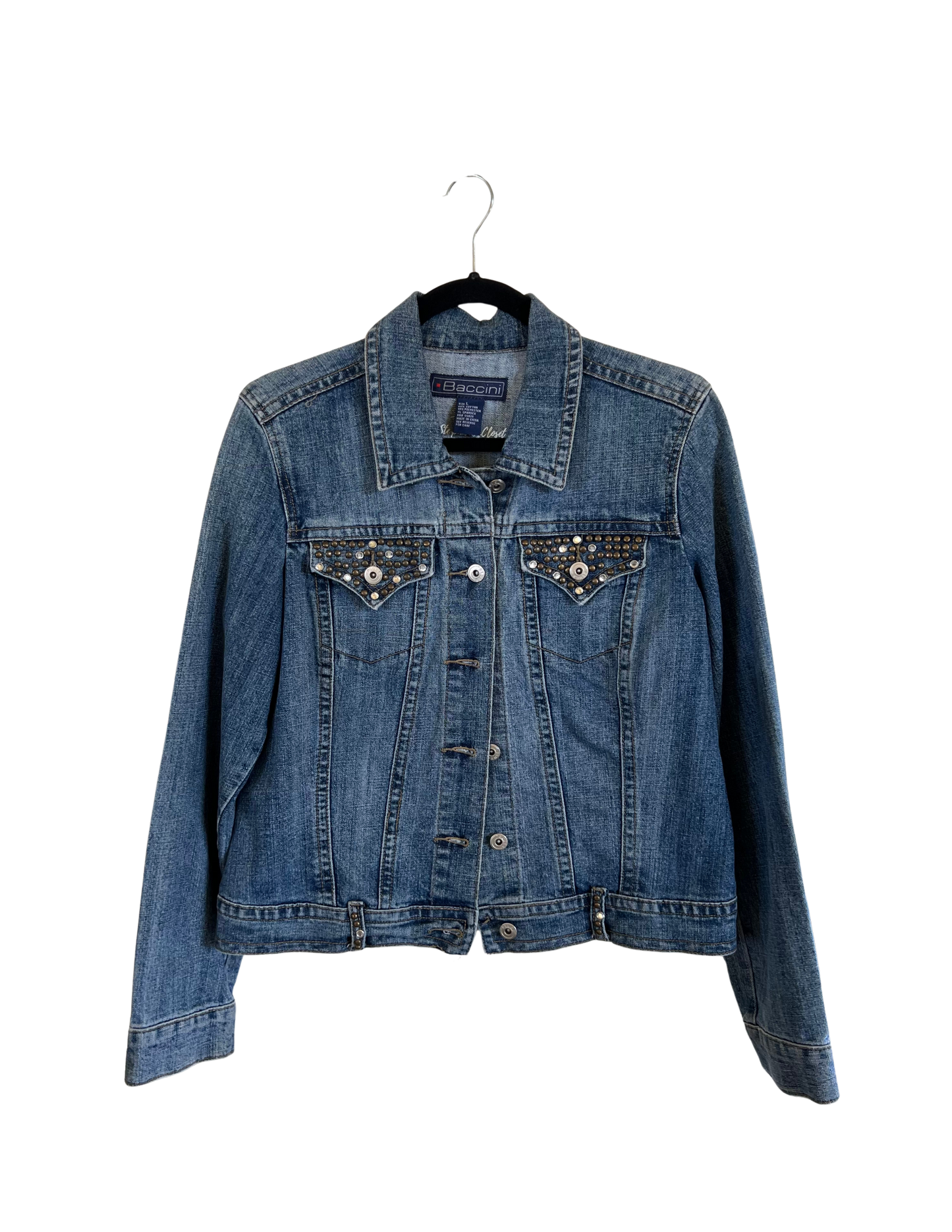 (Up)Cycled Baccini Denim "Bucking Bronco" Long-sleeve Jacket